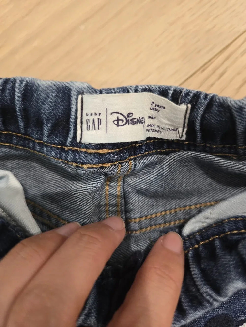 GUC Disney Children's Blue Denim Jeans with Cartoon Patch 2T